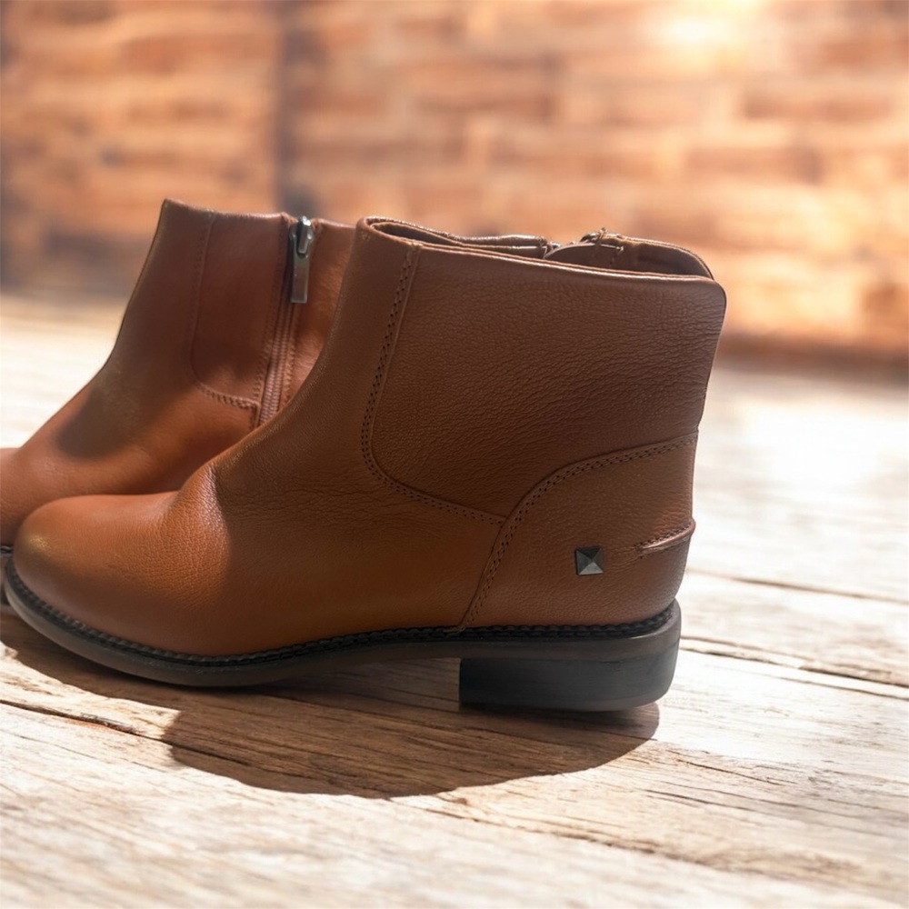 Franco Sarto Tan Leather Ankle Booties
